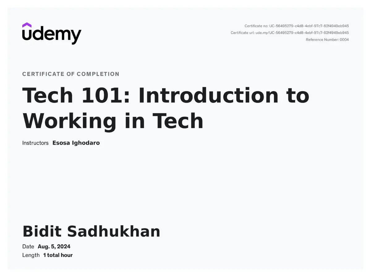 Tech 101: Introduction to Working in Tech